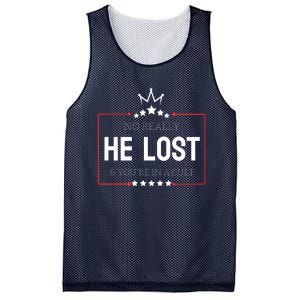 No Really He Lost And Youre In A Cult Mesh Reversible Basketball Jersey Tank