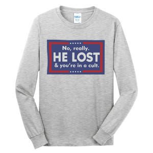 No Really He Lost And Youre In A Cult Tall Long Sleeve T-Shirt