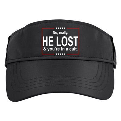No Really He Lost And You're In A Cult Adult Drive Performance Visor