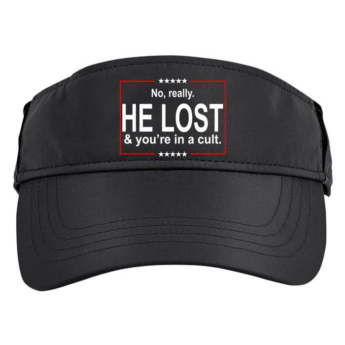 No Really He Lost And You're In A Cult Adult Drive Performance Visor