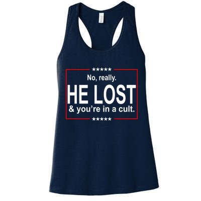 No Really He Lost And You're In A Cult Womens Tank Top