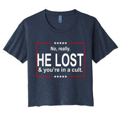 No Really He Lost And You're In A Cult Crop Top