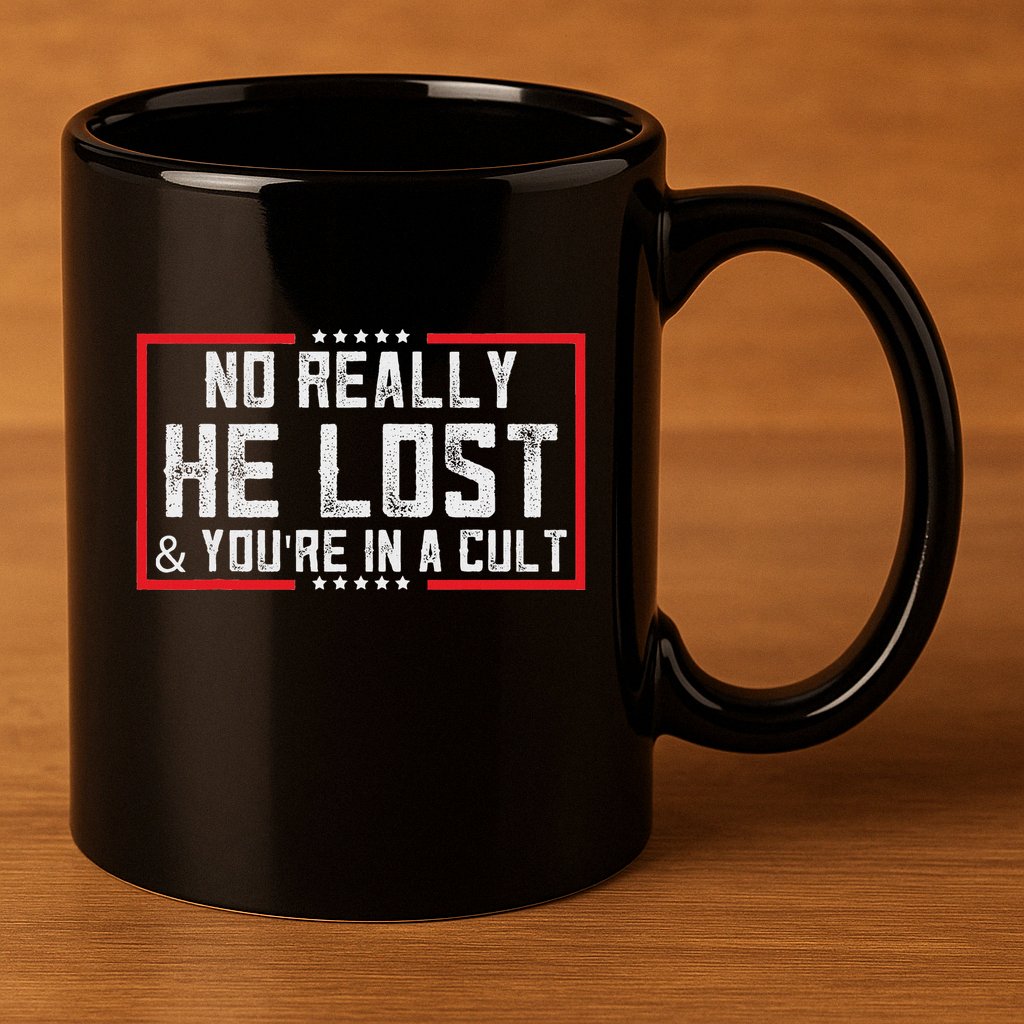 No Really He Lost & YouRe In A Cult 11oz C Handle Ceramic Mug