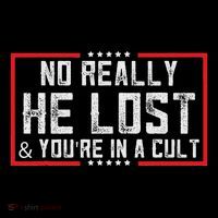 No Really He Lost & YouRe In A Cult Pom Pom 12in Knit Beanie