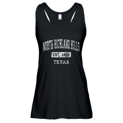 North Richland Hills Texas Tx Vintage Established Sports Ladies Essential Flowy Tank