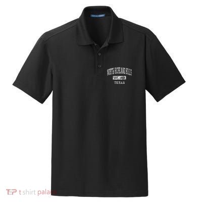 North Richland Hills Texas Tx Vintage Established Sports Dry Zone Grid Polo