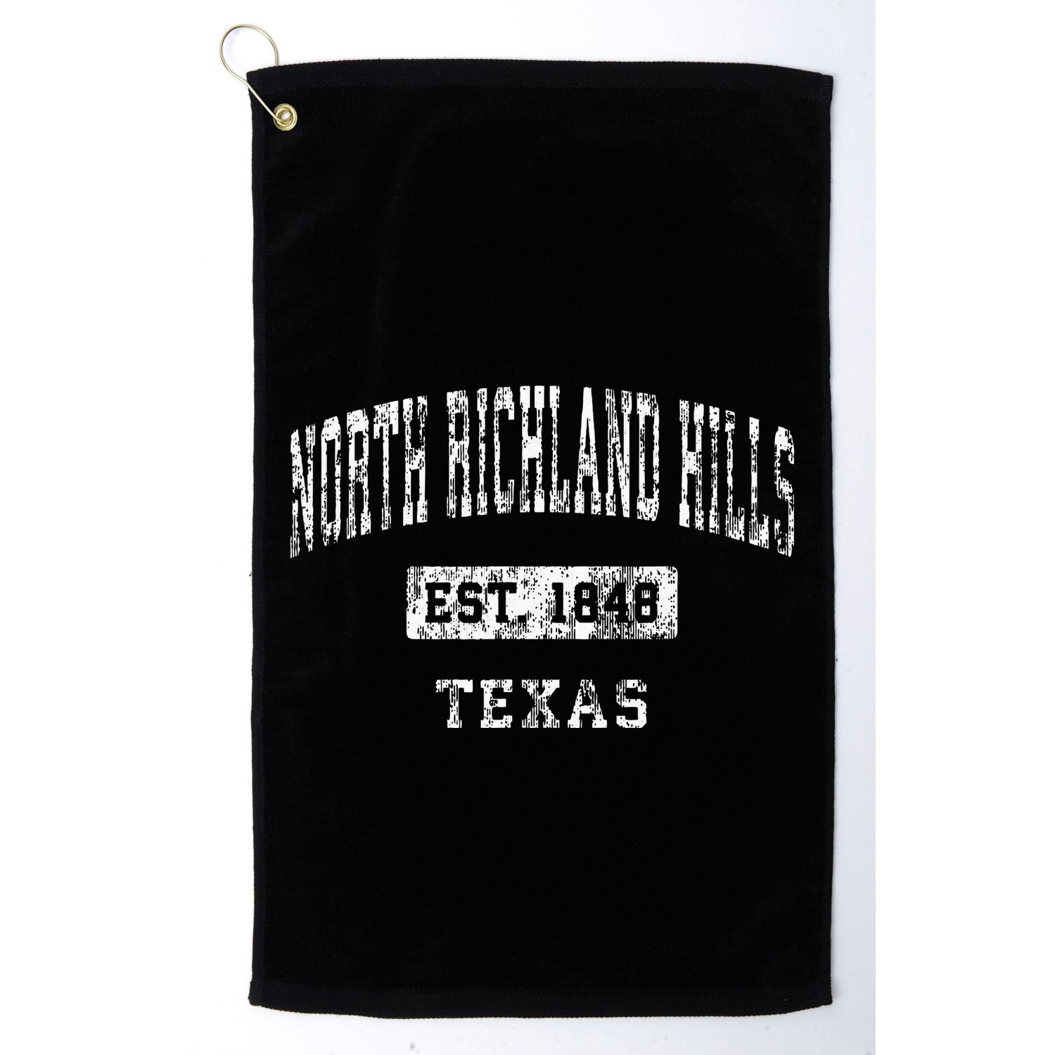North Richland Hills Texas Tx Vintage Established Sports Golf Towel