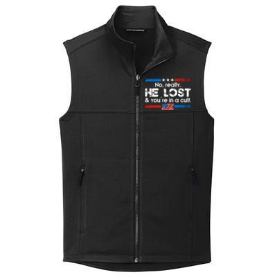 No Really He Lost & Youre In A Cult Collective Smooth Fleece Vest