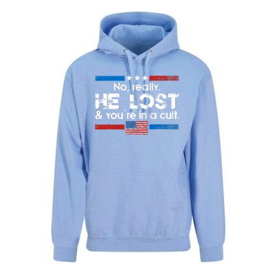 No Really He Lost & Youre In A Cult Unisex Surf Hoodie