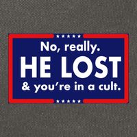 No Really He Lost & You're In A Cult. Cotton Canvas Backpack