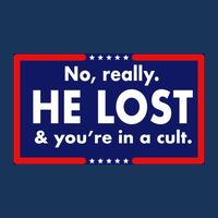 No Really He Lost & You're In A Cult. Drawstring Bag