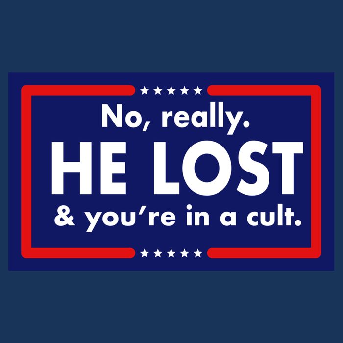 No Really He Lost & You're In A Cult. Drawstring Bag