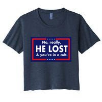No Really He Lost & You're In A Cult. Crop Top