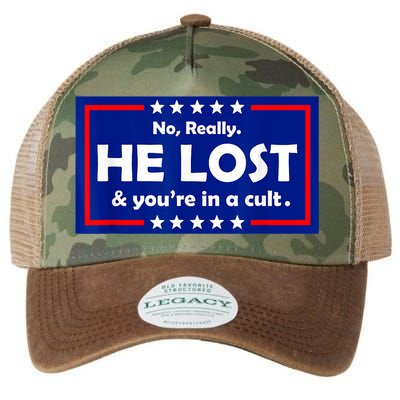 No Really He Lost & You're In A Cult Legacy Tie Dye Trucker Hat