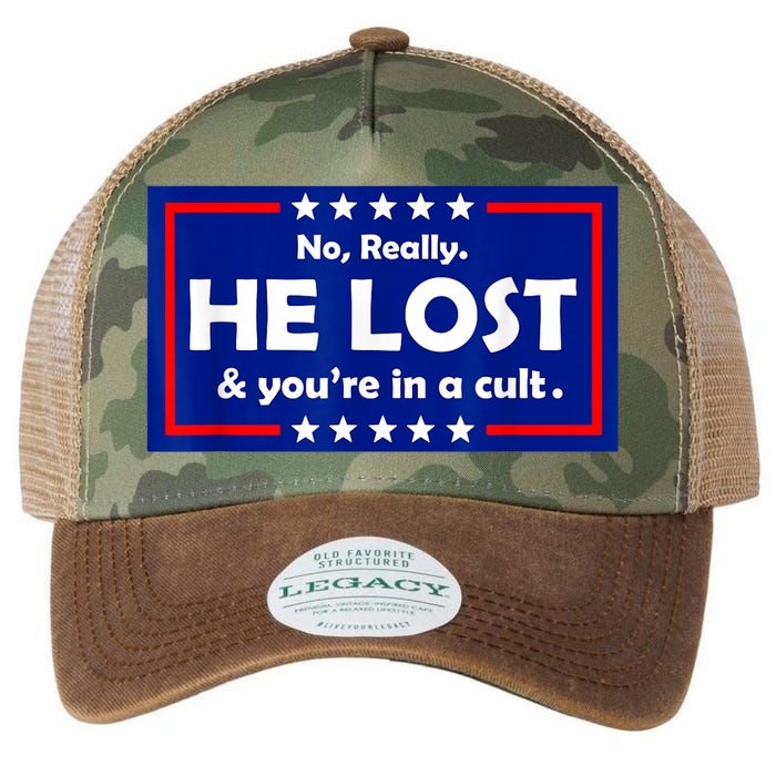 No Really He Lost & You're In A Cult Legacy Tie Dye Trucker Hat