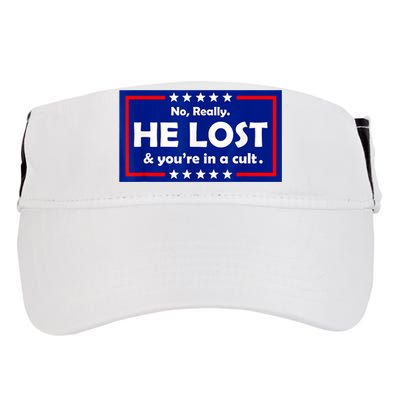 No Really He Lost & You're In A Cult Adult Drive Performance Visor