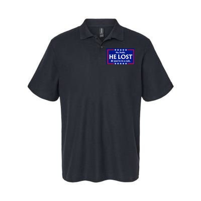 No Really He Lost & Youre In A Cult. Softstyle Adult Sport Polo