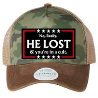 No Really He Lost & Youre In A Cult. Legacy Tie Dye Trucker Hat