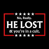 No Really He Lost & Youre In A Cult. Drawstring Bag