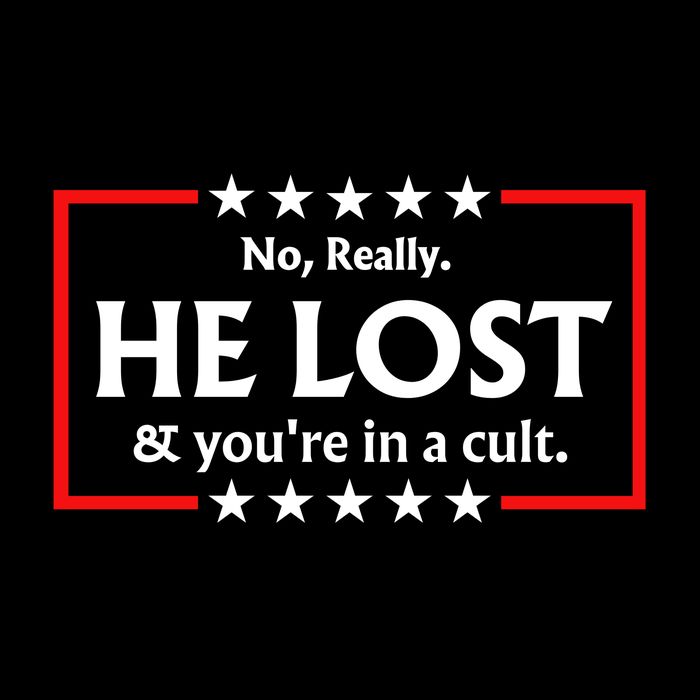 No Really He Lost & Youre In A Cult. Drawstring Bag