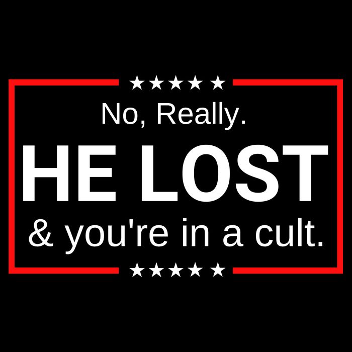 No Really He Lost & Youre In A Cult. Flexfit Unipanel Trucker Cap
