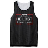 No Really He Lost & Youre In A Cult. Mesh Reversible Basketball Jersey Tank