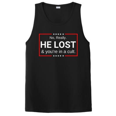 No Really He Lost & Youre In A Cult. PosiCharge Competitor Tank