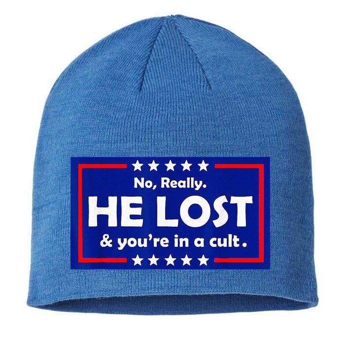 No Really He Lost & Youre In A Cult Sustainable Beanie
