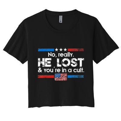 No Really He Lost And Youre In A Cult Crop Top