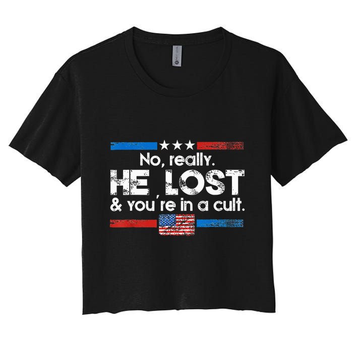 No Really He Lost And Youre In A Cult Crop Top