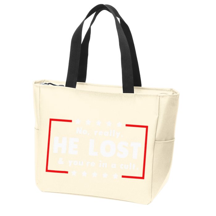 No Really He Lost & Youre In A Cult Zip Tote Bag