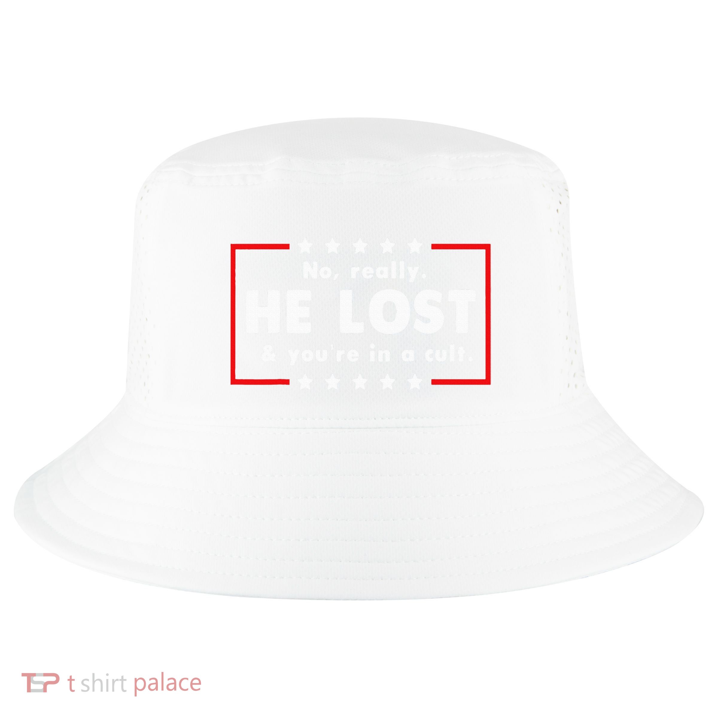 No Really He Lost & Youre In A Cult Cool Comfort Performance Bucket Hat