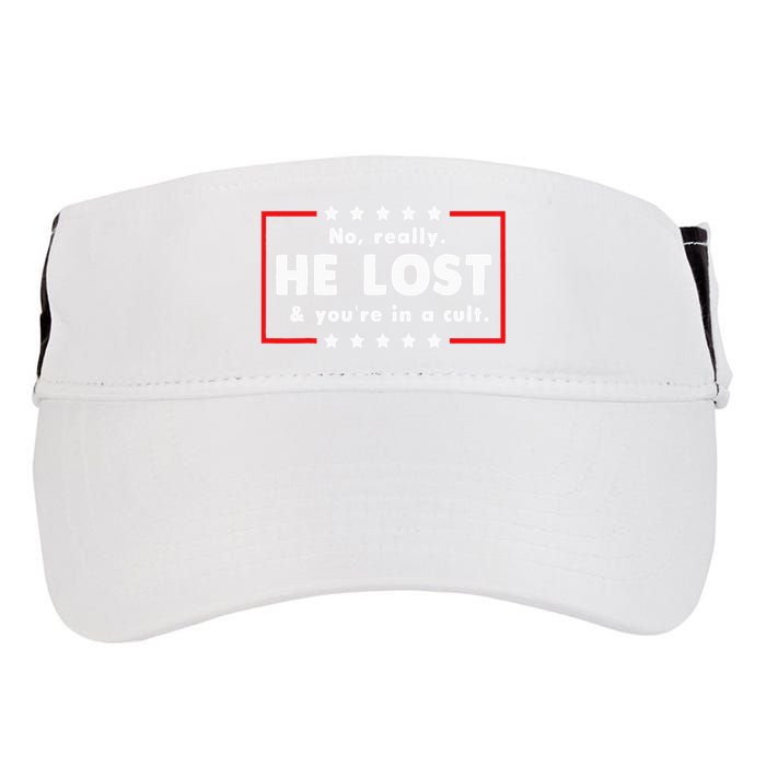 No Really He Lost & Youre In A Cult Adult Drive Performance Visor