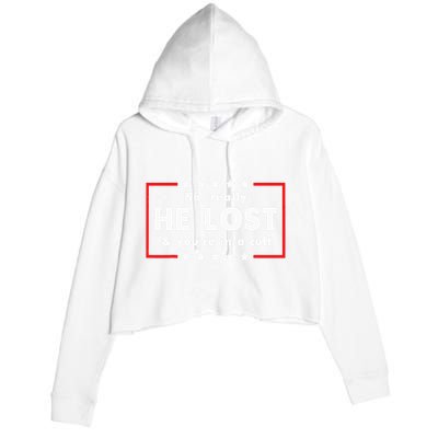 No Really He Lost & Youre In A Cult Crop Fleece Hoodie