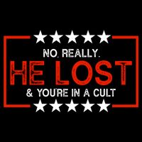 No Really He Lost & You're In A Cult Apparel Cropped Pullover Crew