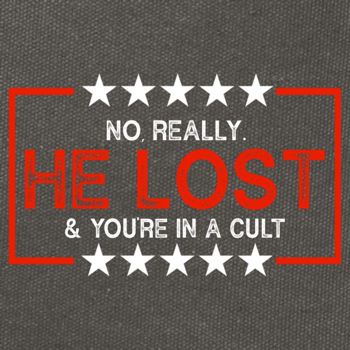 No Really He Lost & You're In A Cult Apparel Cotton Canvas Backpack