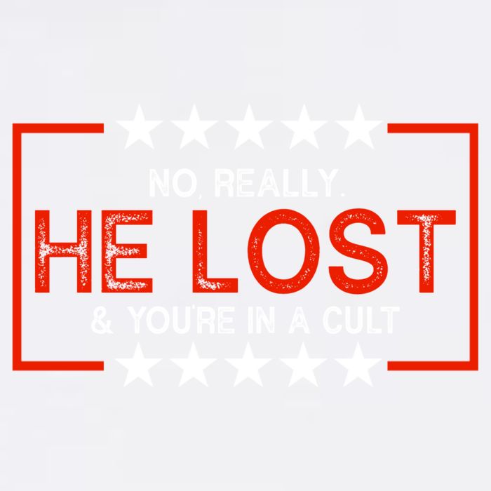 No Really He Lost & You're In A Cult Apparel Garment-Dyed Sweatshirt