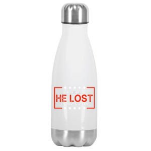 No Really He Lost & You're In A Cult Apparel Stainless Steel Insulated Water Bottle