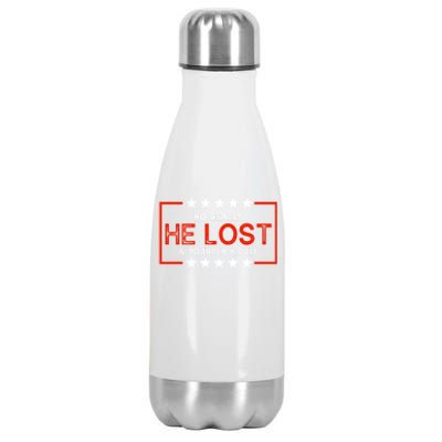 No Really He Lost & You're In A Cult Apparel Stainless Steel Insulated Water Bottle