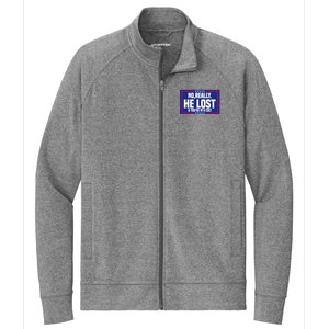 No Really He Lost & YouRe In A Cult Trump 2024 Election Stretch Full-Zip Cadet Jacket