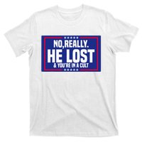 No Really He Lost & YouRe In A Cult Trump 2024 Election T-Shirt