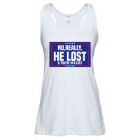 No Really He Lost & YouRe In A Cult Trump 2024 Election Ladies Essential Flowy Tank