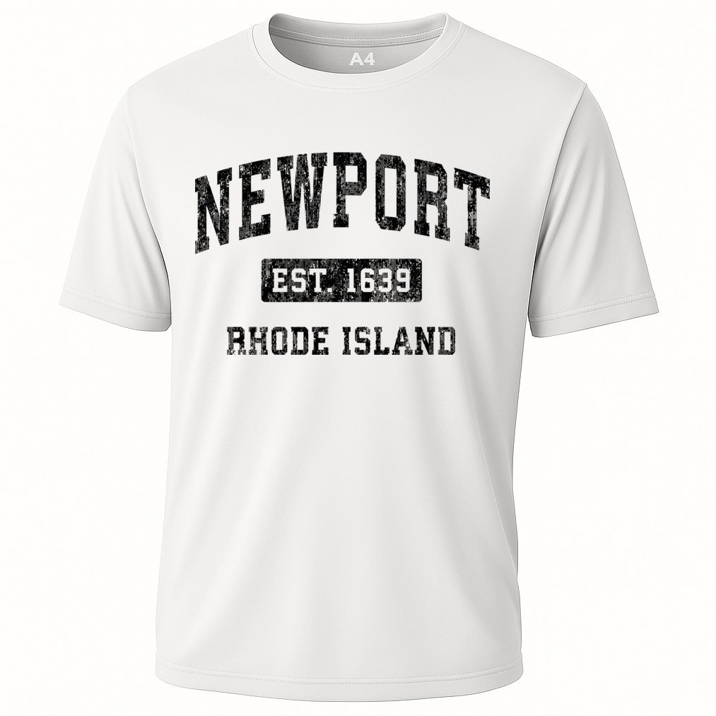 Newport Rhode Island Ri Vintage Established Sports Design Cooling Performance Crew T-Shirt