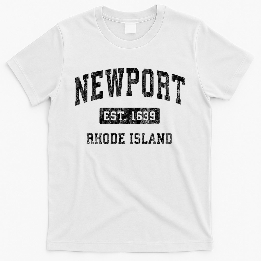 Newport Rhode Island Ri Vintage Established Sports Design T-Shirt
