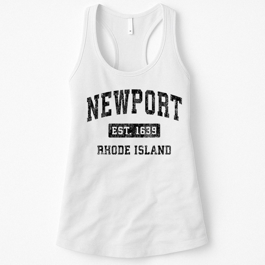 Newport Rhode Island Ri Vintage Established Sports Design Womens Tank Top