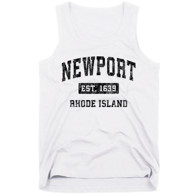 Newport Rhode Island Ri Vintage Established Sports Design Tank Top