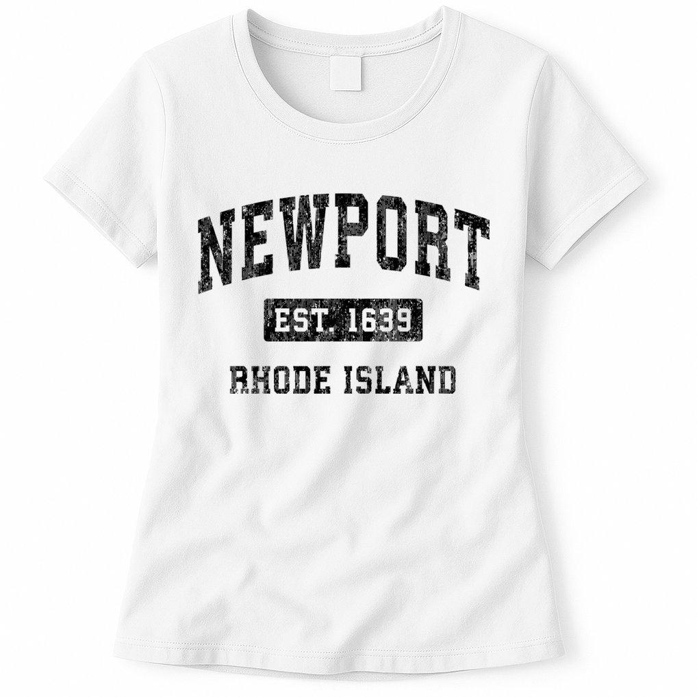 Newport Rhode Island Ri Vintage Established Sports Design Womens T-Shirt