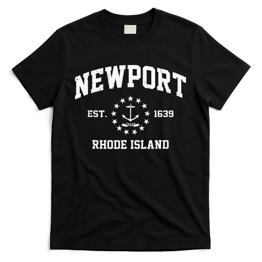 Newport Rhode Island RI Vintage State Athletic Style T-Shirt