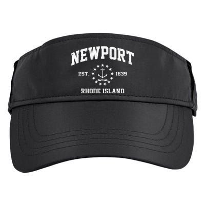 Newport Rhode Island RI Vintage State Athletic Style Adult Drive Performance Visor