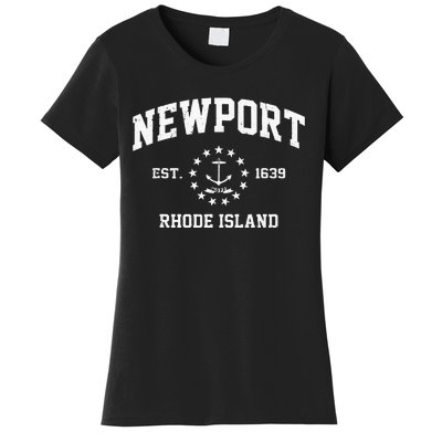 Newport Rhode Island RI Vintage State Athletic Style Women's T-Shirt